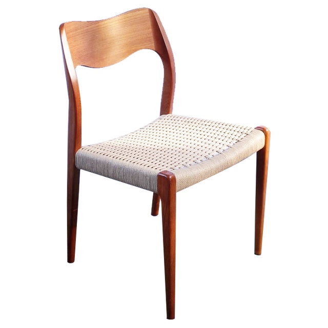 Danish Teak Chairs Model 71 by Niels O. Møller, 1960s, Set of 4 For Sale