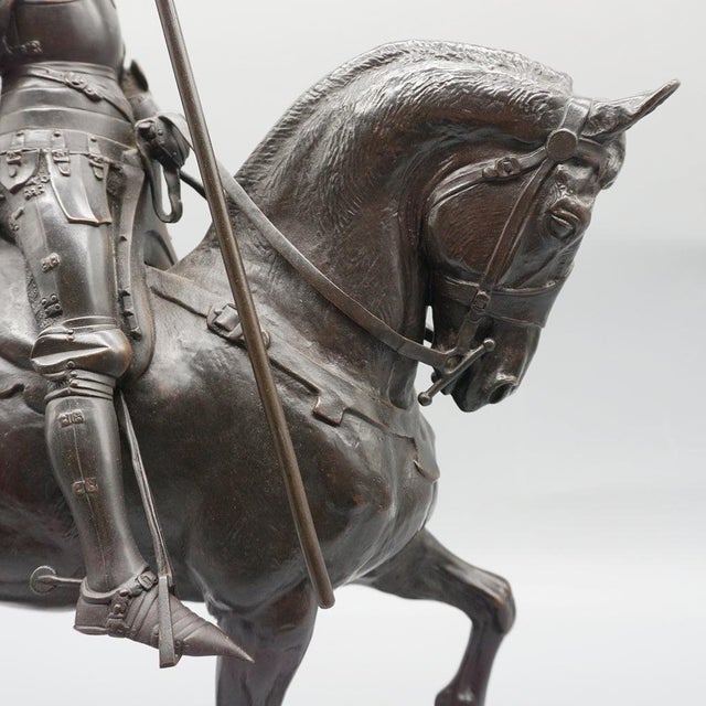Bronze Jeanne Darc Sculpture by Emmanuel Fremiet For Sale - Image 15 of 17
