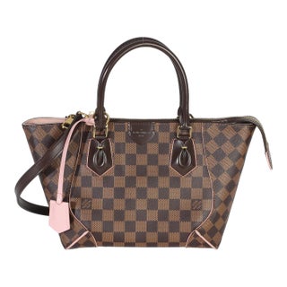 Rose Ballerine Damier Ebene Canvas Caissa PM Tote For Sale