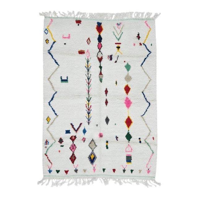 Moroccan Azilal Wool Rug - 9.5 X 6.3 Ft For Sale