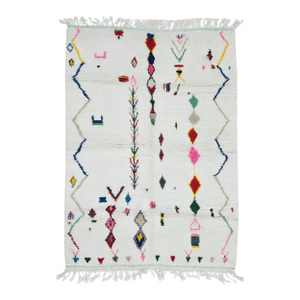 Moroccan Azilal Wool Rug - 9.5 X 6.3 Ft