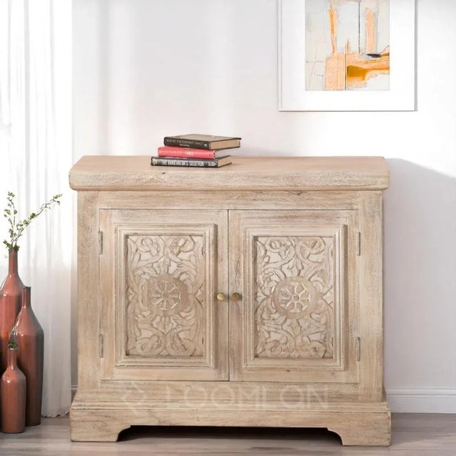 Modern Loomlan Olyndra Wooden White-Wash Accent Cabinet For Sale - Image 3 of 5