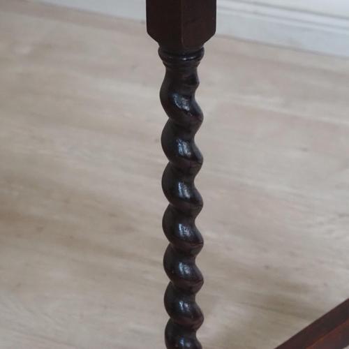 Baroque Style Side Table with Turned Spiral Legs, 1900s For Sale - Image 4 of 8