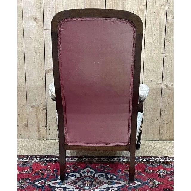 Antique Voltaire Armchair in Walnut, 1800s For Sale - Image 4 of 12