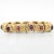 Red 1990s 18k Gold Multi Color Gemstone Vintage Estate X Bezel Bracelet For Sale - Image 8 of 8