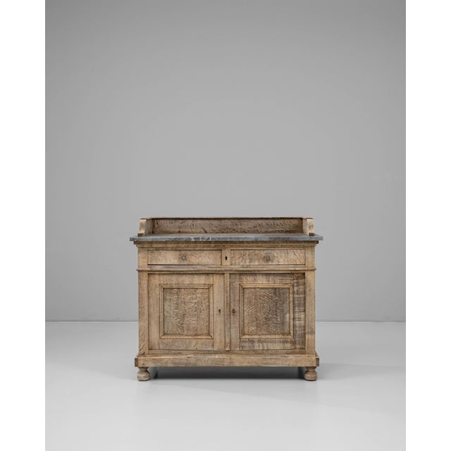 19th Century French Oak Buffet With Marble Top For Sale - Image 16 of 18