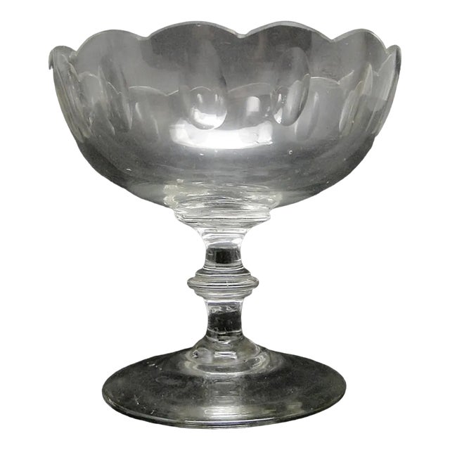 Biedermeier Style Bowl on Stand from Hortensja Glassworks, Poland, 1920s For Sale