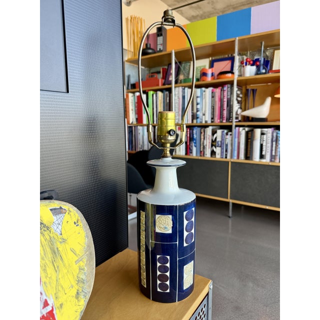 This 1967 ceramic table lamp, model E 7169 (Royal 9), was designed by artist Inge-Lise Koefoed as a collaboration between...