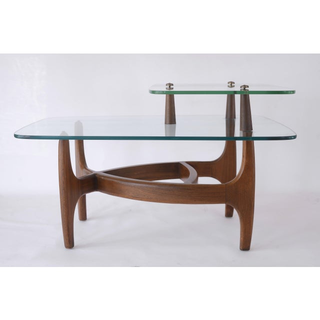 Mid Century c.e. Waltman for Tonk Mfg Glass Step Side Table For Sale - Image 12 of 12