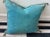 Moroccan Vintage Moroccan Sabra Silk Pillow Cover-- Turquoise For Sale - Image 3 of 4