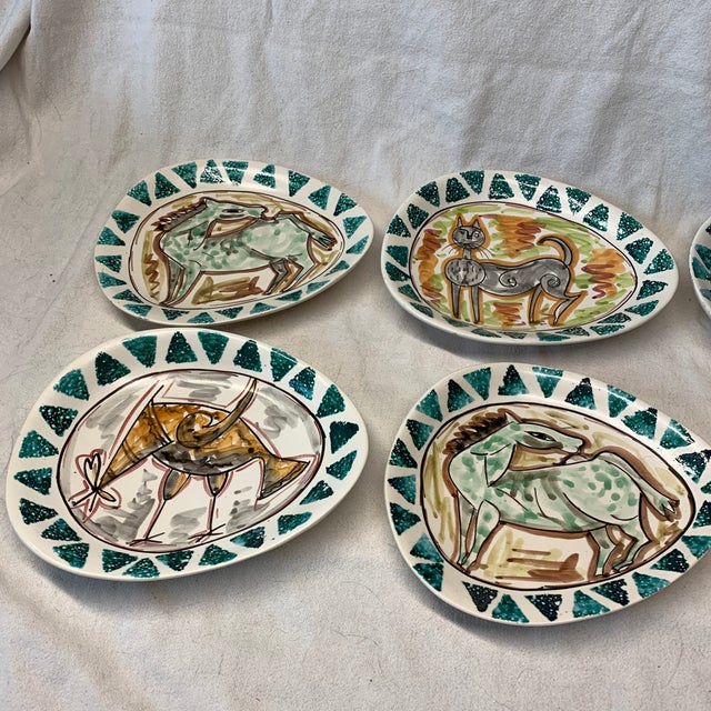 Mid-century Italian art pottery, specifically created in the rustic folk art style popularized by workshops in Vietri sul...