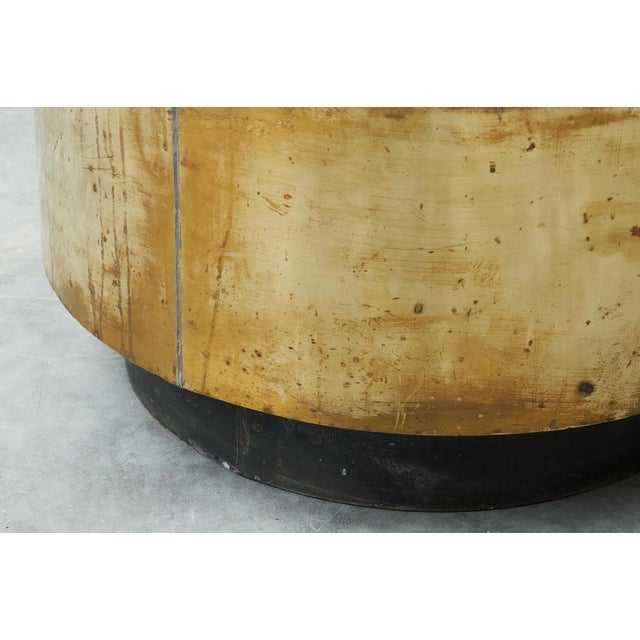 Metal Handmade Coffee Table in Patinated Brass, 1970s For Sale - Image 7 of 12