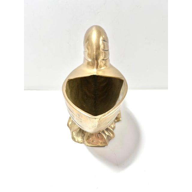 Contemporary Vintage Brass Nautilus Shell Planter Cachepot – Hollywood Regency Coastal Palm Beach Decor For Sale - Image 3 of 8