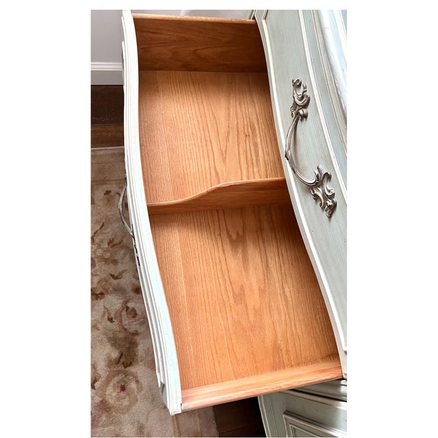 1960s 1960s French Dresser in Robin's Egg Blue With 2 Mirrors For Sale - Image 5 of 8