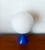 Space Age Table Lamp in Blue and Opaline, 1970 For Sale - Image 4 of 11