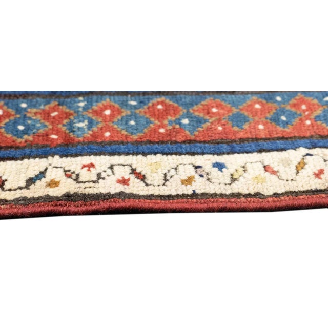 Antique Kazak Rug 3'8'' x 8'1'' For Sale - Image 10 of 12