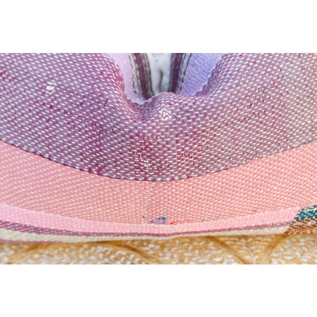 Deo Vintage Lumbar Boho Kantha Pillow For Sale - Image 4 of 9