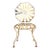 Vintage Heavily Distressed Francois Carre Sunburst Metal Chair For Sale