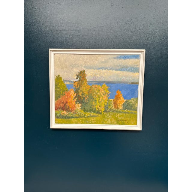 H. Lindmark, By the Sea, 1983, Oil on Canvas, Framed For Sale - Image 17 of 18