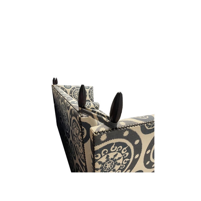 English George Smith Tiplady Knole Sofa in Plumwich "Tessa" Blue Midnight | 84"w For Sale - Image 3 of 5