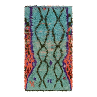 Vintage Moroccan Runner With Polychromatic Geometric Patterns, From Rug & Kilim For Sale
