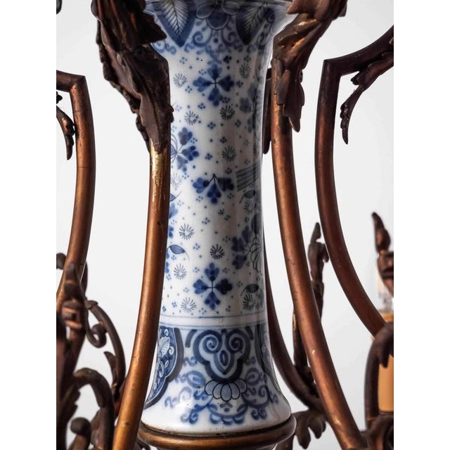 Large Antique Delft Chandelier For Sale - Image 13 of 14