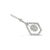 Mid 20th Century 14k White Gold Diamond Drop Slide Pendant Necklace Estate For Sale - Image 4 of 4