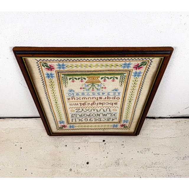 1970s Vintage Sara Gutierrez for Columbia Minerva Needlepoint Artwork For Sale - Image 5 of 7