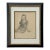 1930s Pencil Sketch of Seated Young Girl For Sale