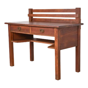 Antique Stickley Mission Oak Arts & Crafts Desk, Circa 1900