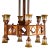 Large Mid-Century Art Deco Style Copper & Brass 12-Light Chandelier For Sale