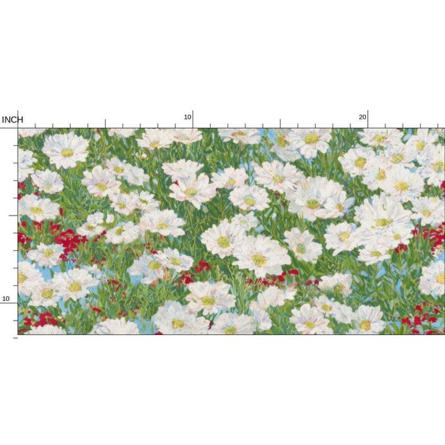 The Chamomile Meadow Floral Removable Wallpaper Sample For Sale - Image 4 of 8