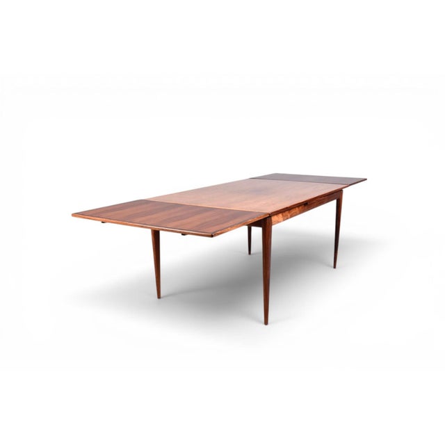 Mid 20th Century 1960s Attributed to Niels Otto Møller Rosewood Dining Table With Two Extension Leaves For Sale - Image 5 of 5