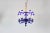 Czechoslovakian Blue Glass Chandelier, 1940s For Sale - Image 11 of 12