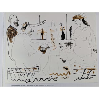 Pablo Picasso, The Artist Studio, Color Lithograph, 1966 For Sale