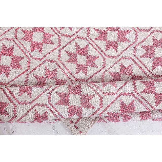 1930s Indian Cotton Agra Rug For Sale - Image 5 of 8