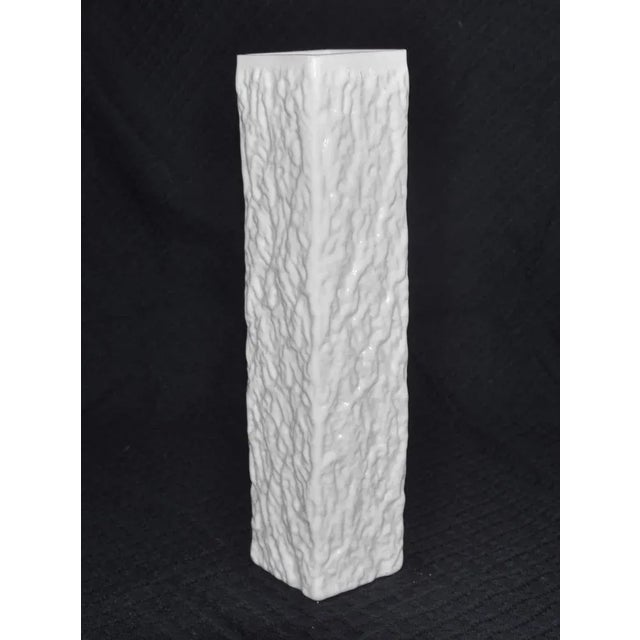 White German White Glass Vase in Imitating Porcelain, 1970s For Sale - Image 8 of 8