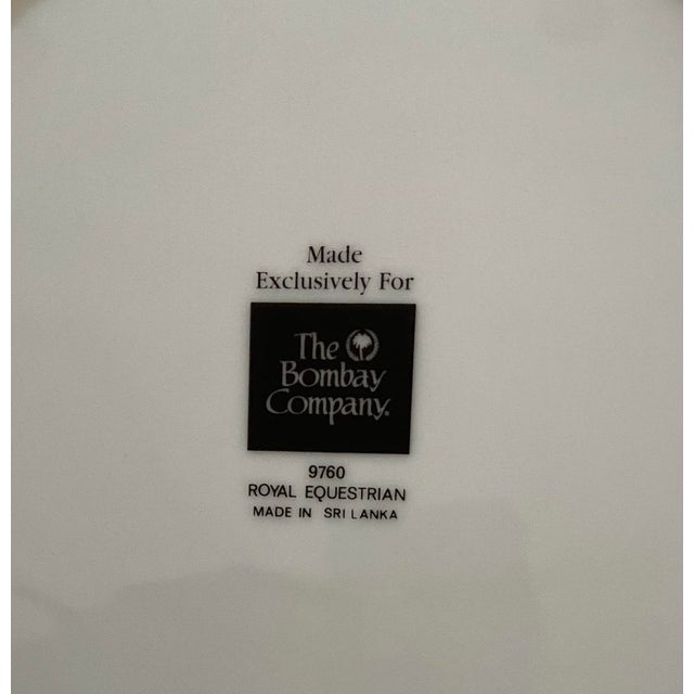 1990s The Bombay Company Royal Equestrian Dinner Plates, Set of 4 For Sale - Image 10 of 12