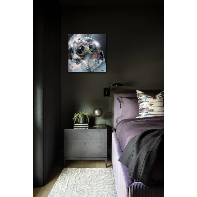 The Enigma of the Glowing Dark from the series " Between the Dark and Divine acrylic on stretched canvas / 50 x 50 cm /...