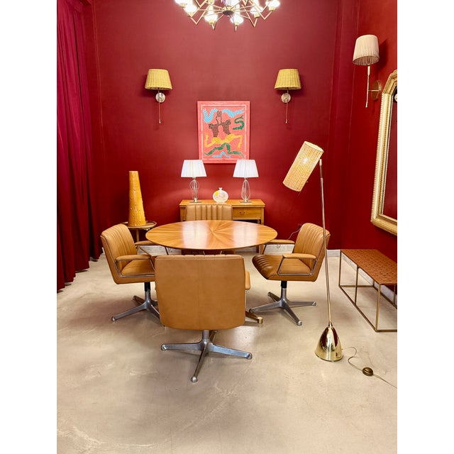 Italian Leather Office Chairs by Osvaldo Borsani for Tecno Milano, 1960s For Sale - Image 13 of 13