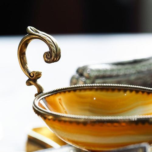 Antique French Silver Gilt Mounted Agate Cup, 1800s For Sale - Image 5 of 18