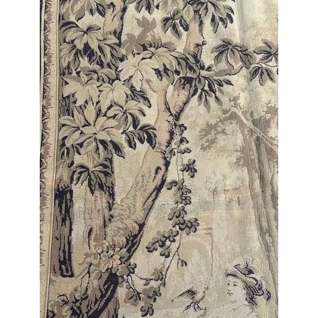 1940s Vintage French Jacquard Tapestry Panel in the style of Aubusson, 1940s For Sale - Image 5 of 18