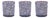 Frosted Hydrangea Print Votive Holder (Set of 3) For Sale