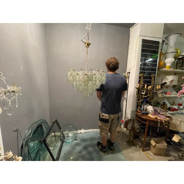 Murano Glass Polygon Chandelier, 1980s For Sale - Image 4 of 15