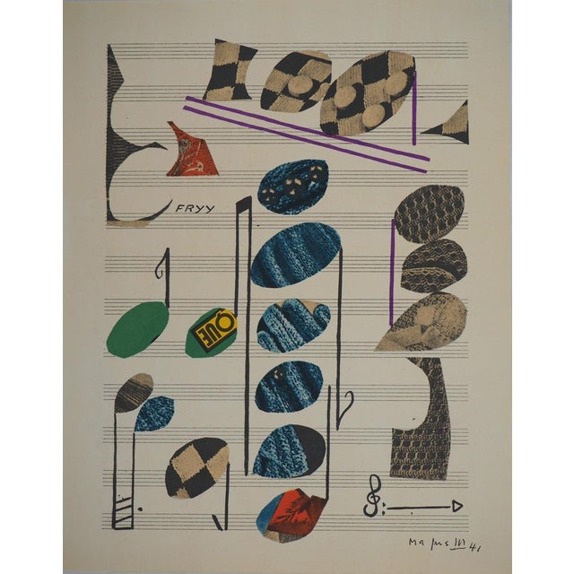 Alberto Magnelli, Composition musicale, Lithograph For Sale - Image 6 of 6