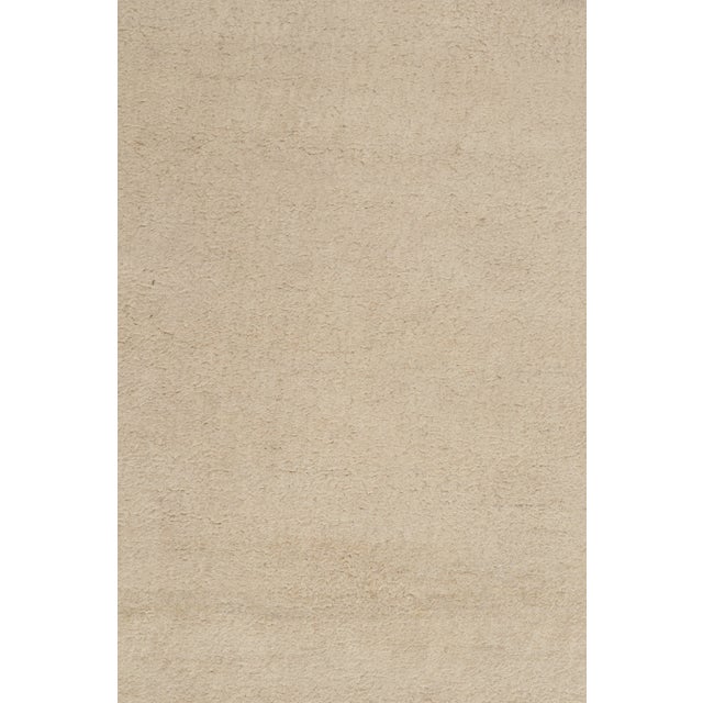 Textile Rug & Kilim’s Solid Beige-Brown Rug in Tone-On-Tone Contemporary Style For Sale - Image 7 of 7