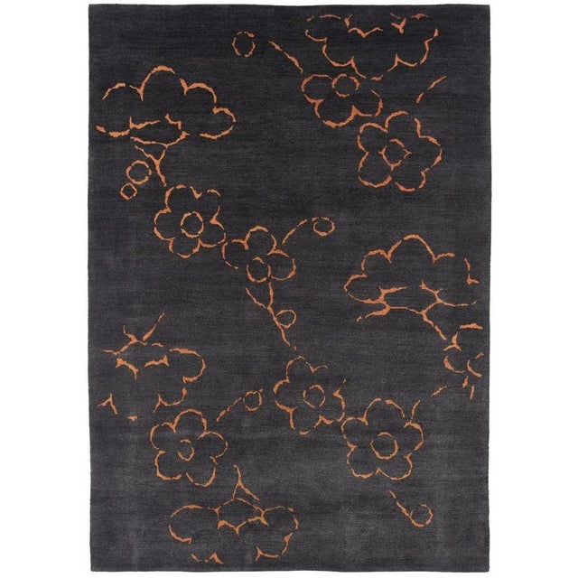 Contemporary Okoa MO2 Handknotted Rug in Wool and Silk by Kristiina Lassus For Sale - Image 3 of 3