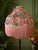 Boho Chic Boho Chic "Cosmic Alligators" Blush Pink Vintage Refinished Lampshade For Sale - Image 3 of 6