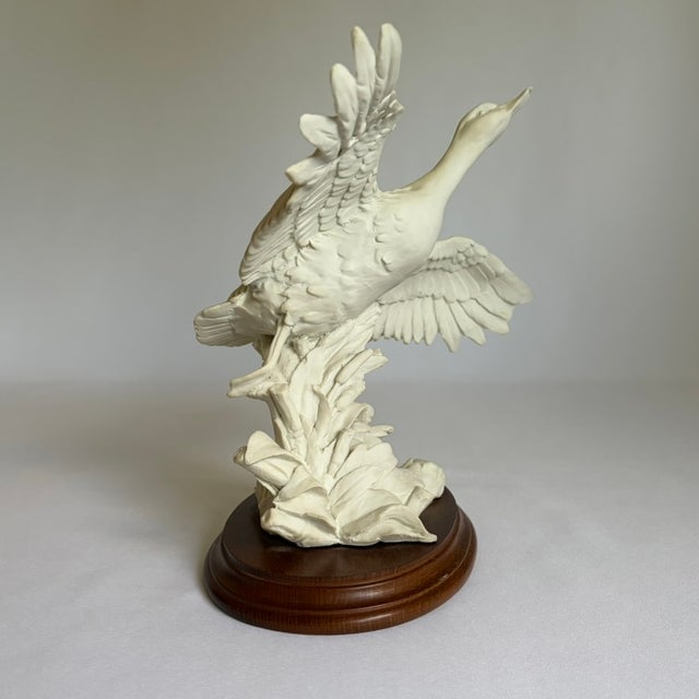 Vintage Auro Belcari Mallard Duck Sculpture on Wood Base For Sale - Image 4 of 8