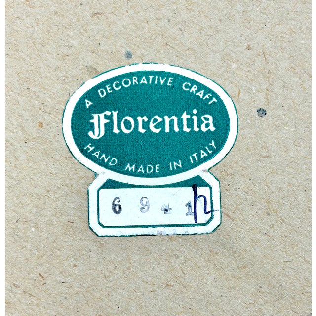 Wood Vintage Italian Florentine Petite Giltwood Mirror For Sale - Image 7 of 8